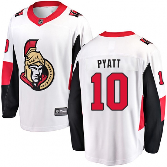 Youth Ottawa Senators #10 Tom Pyatt Fanatics Branded White Away Breakaway NHL Jersey - Ujersey