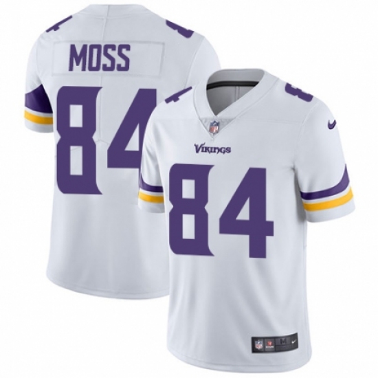 Youth Nike Minnesota Vikings #84 Randy Moss White Vapor Untouchable Limited Player NFL Jersey - Ujersey