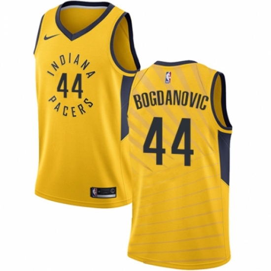 Youth Nike Indiana Pacers #44 Bojan Bogdanovic Authentic Gold NBA Jersey Statement Edition - Ujersey