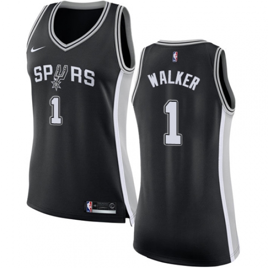Youth Nike San Antonio Spurs #1 Lonnie Walker Swingman Black NBA Jersey - Icon Edition - Ujersey