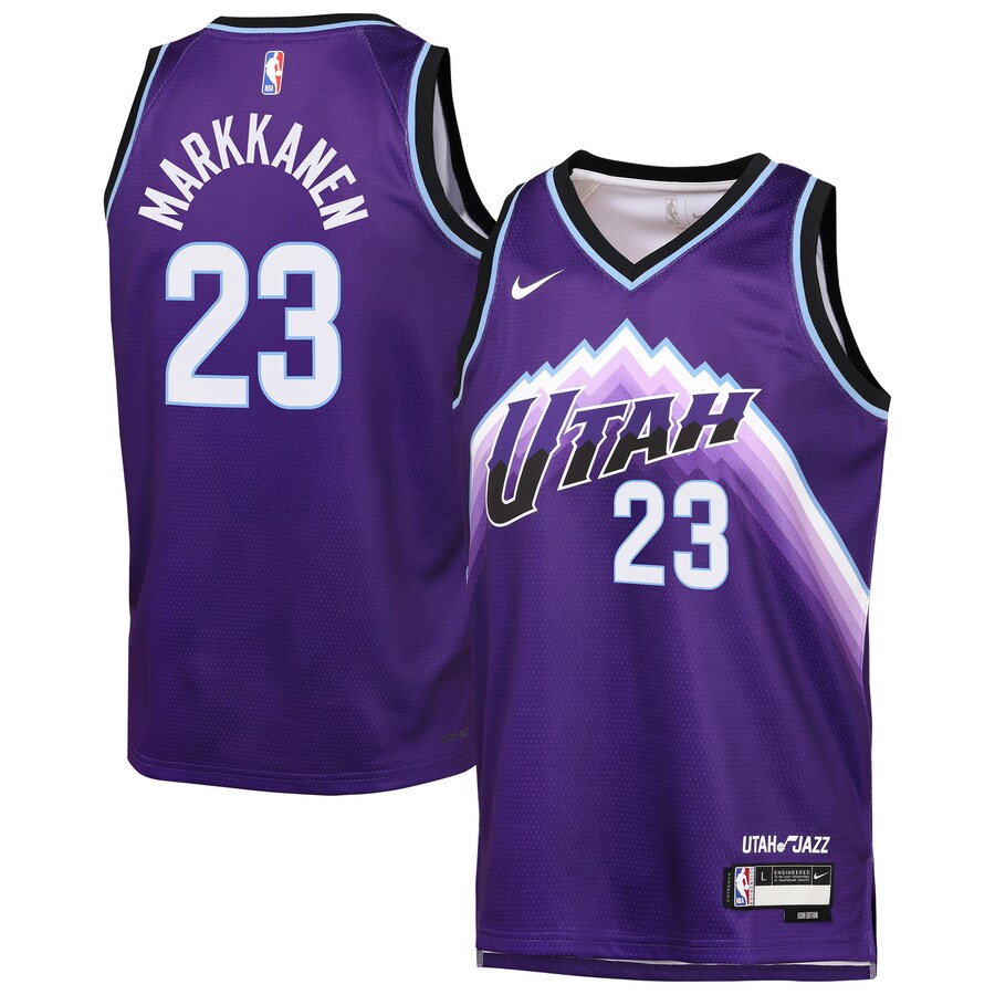 Youth Utah Jazz Lauri Markkanen Nike Purple Icon Edition Swingman Jersey - Ujersey NHL