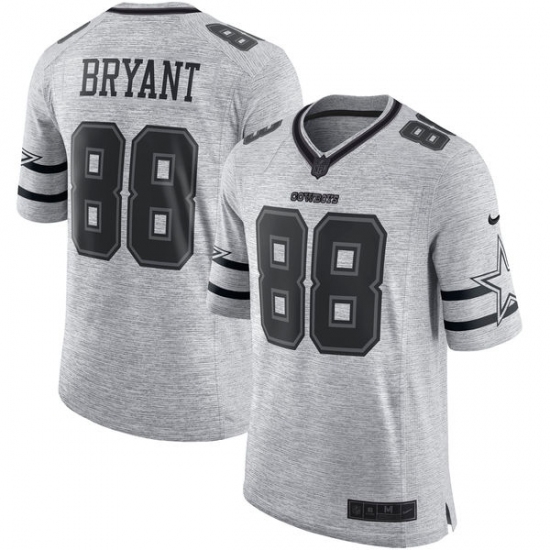 Men's Nike Dallas Cowboys #88 Dez Bryant Limited Gray Gridiron II NFL Jersey - Ujersey