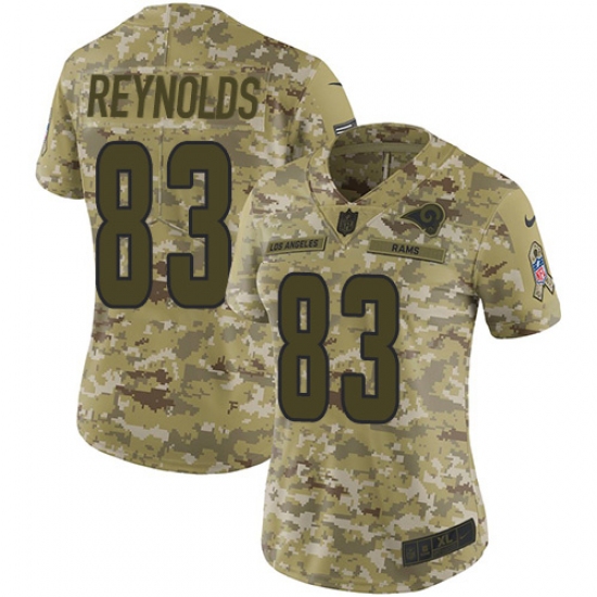 Women's Nike Los Angeles Rams #83 Josh Reynolds Limited Camo 2018 Salute to Service NFL Jersey - Ujersey
