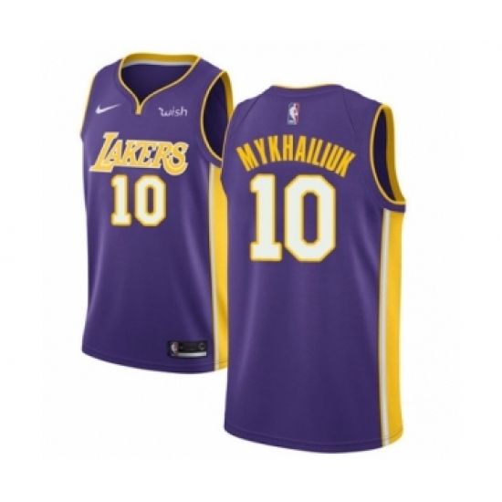 Women's Los Angeles Lakers #10 Sviatoslav Mykhailiuk Authentic Purple Basketball Jersey - Statement Edition - Ujersey