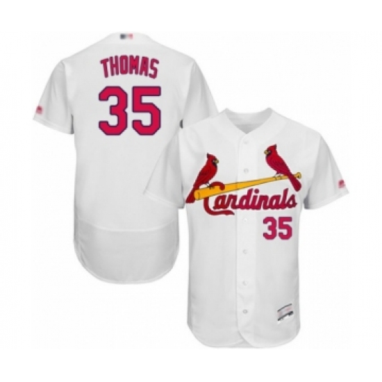 Men's St. Louis Cardinals #35 Lane Thomas White Home Flex Base Authentic Collection Baseball Player Jersey - Ujersey