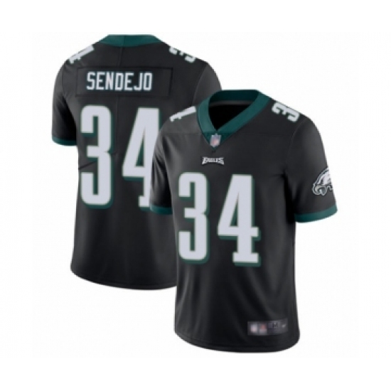 Men's Philadelphia Eagles #34 Andrew Sendejo Black Alternate Vapor Untouchable Limited Player Football Jersey - Ujersey