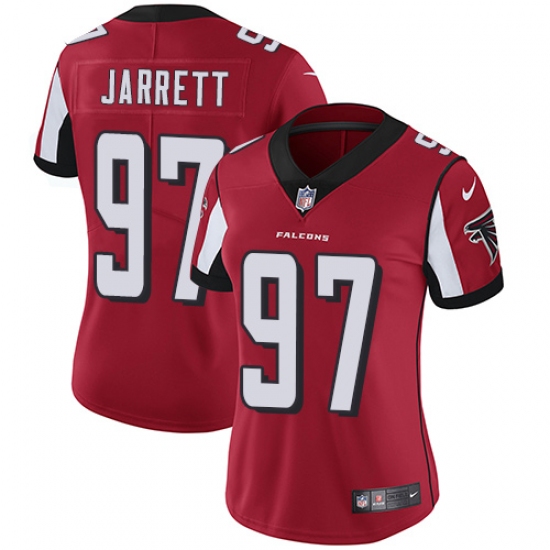 Women's Nike Atlanta Falcons #97 Grady Jarrett Red Team Color Vapor Untouchable Limited Player NFL Jersey