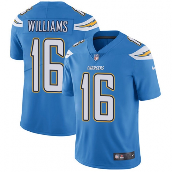 Men's Nike Los Angeles Chargers #16 Tyrell Williams Electric Blue Alternate Vapor Untouchable Limited Player NFL Jersey - Ujersey