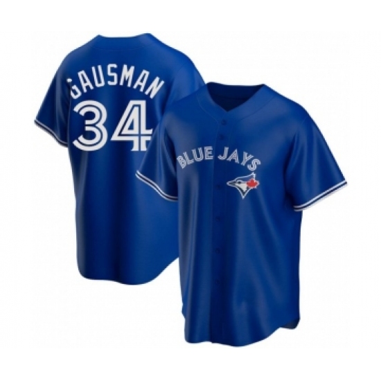 MEN'S TORONTO BLUE JAYS #34 KEVIN GAUSMAN ROYAL ALTERNATE JERSEY - Ujersey