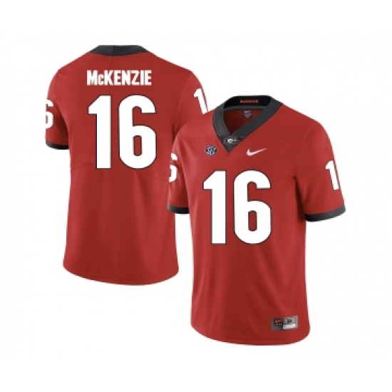 Georgia Bulldogs 16 Isaiah McKenzie Red College Football Jersey - Ujersey