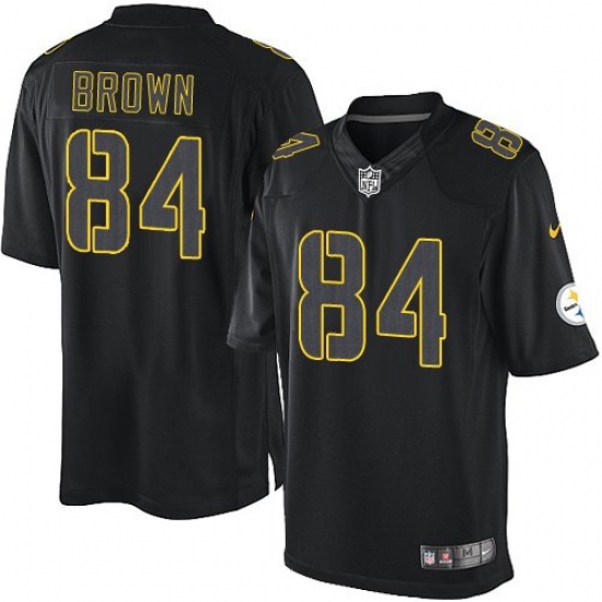 Men's Nike Pittsburgh Steelers #84 Antonio Brown Limited Black Impact NFL Jersey - Ujersey