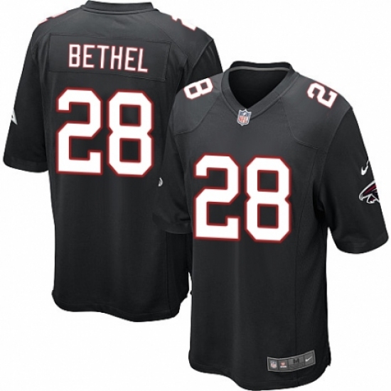Men's Nike Atlanta Falcons #28 Justin Bethel Game Black Alternate NFL Jersey - Ujersey
