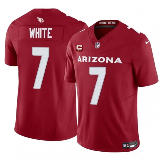 Men's Arizona Cardinals #7 Kyzir White Red 2024 F.U.S.E. With 2-Star C Vapor Untouchable Limited Football Stitched Jersey - Ujersey