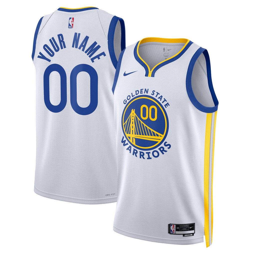 Unisex Golden State Warriors Nike White Swingman Custom Jersey - Association Edition - ujerseystore
