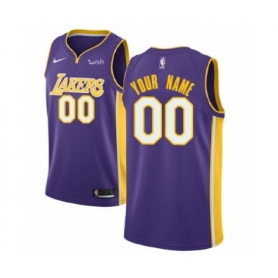 Men's Los Angeles Lakers Customized Authentic Purple Basketball Jersey - Icon Edition - Ujersey