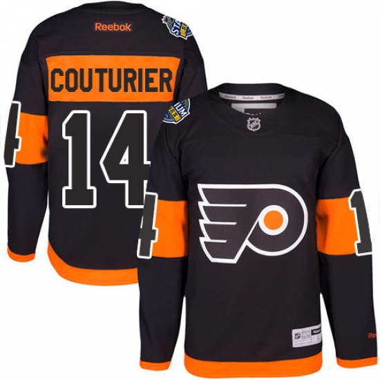 Youth Reebok Philadelphia Flyers #14 Sean Couturier Authentic Black 2017 Stadium Series NHL Jersey - Ujersey