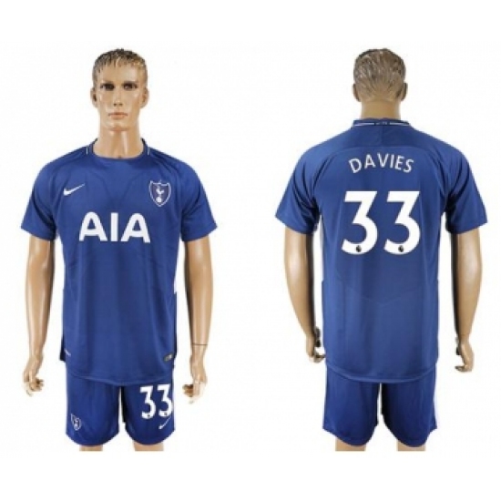 Tottenham Hotspur #33 Davies Away Soccer Club Jersey