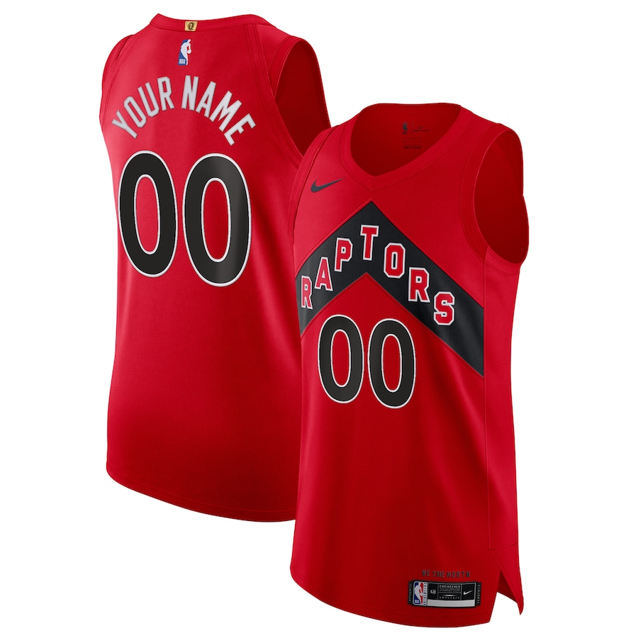 Men's Toronto Raptors Nike Red 2020/21 Authentic Custom Jersey - Icon Edition - Ujersey NHL