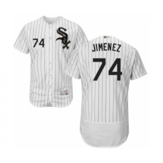 Men's Chicago White Sox #74 Eloy Jimenez White Home Flex Base Authentic Collection Baseball Jersey - Ujersey