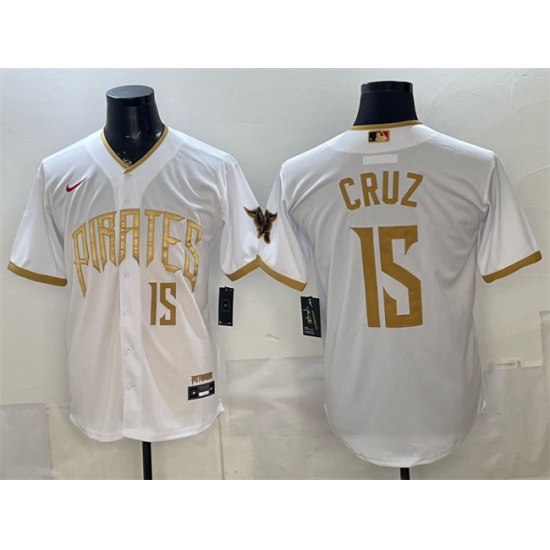 Men's Pittsburgh Pirates #15 Oswin Appollis White 2026 City Connect Stadium Stitched Baseball Jersey