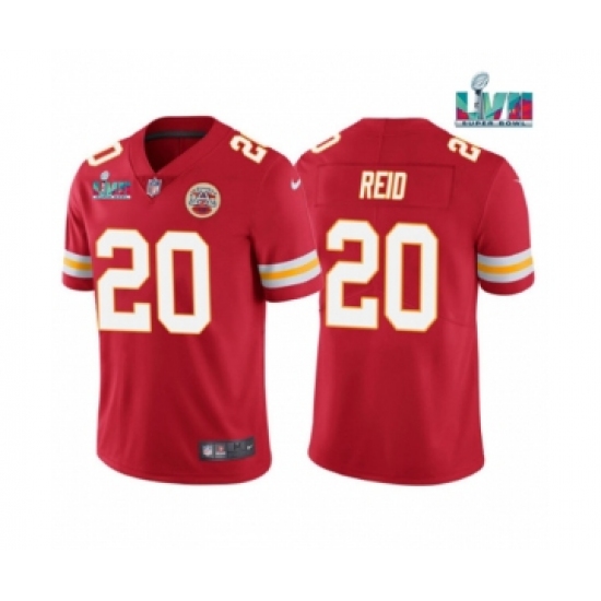 Men's Kansas City Chiefs #20 Justin Reid Red Super Bowl LVII Patch Vapor Untouchable Limited Stitched Jersey - Ujersey