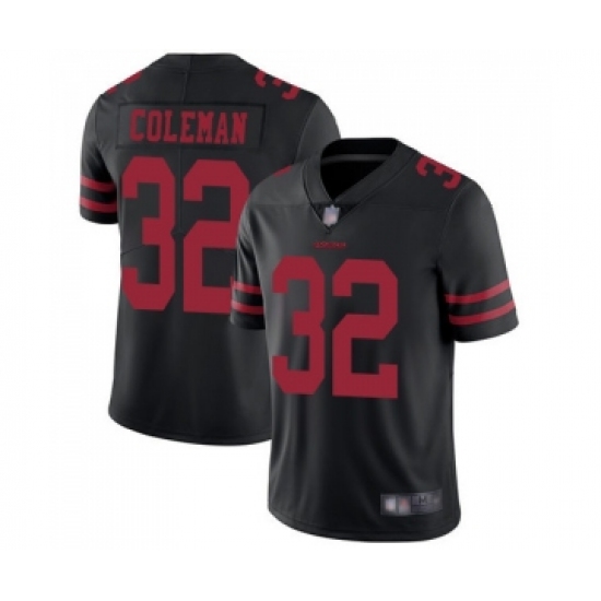 Youth San Francisco 49ers #32 Tevin Coleman Black Vapor Untouchable Limited Player Football Jersey - Ujersey
