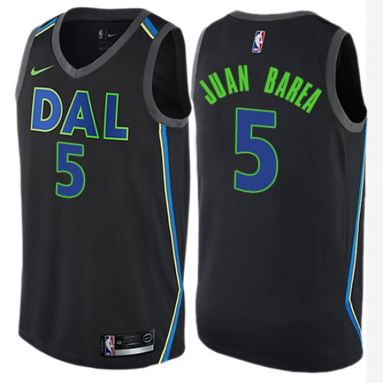 Men's Nike Dallas Mavericks #5 Jose Juan Barea Swingman Black NBA Jersey - City Edition - Ujersey