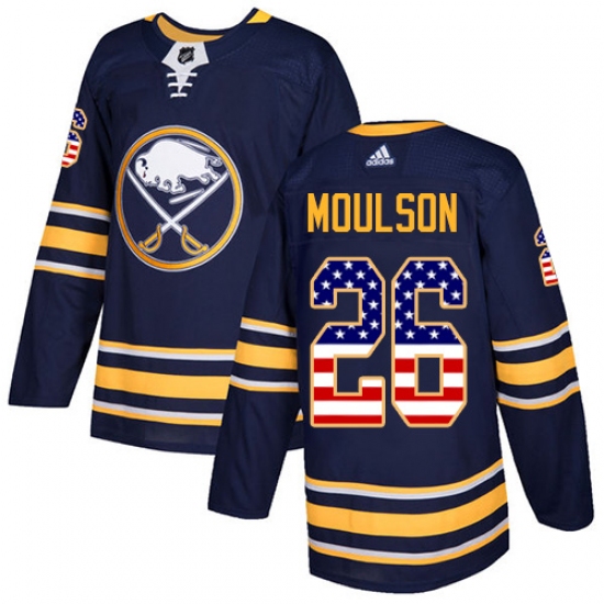 Youth Adidas Buffalo Sabres #26 Matt Moulson Authentic Navy Blue USA Flag Fashion NHL Jersey - Ujersey