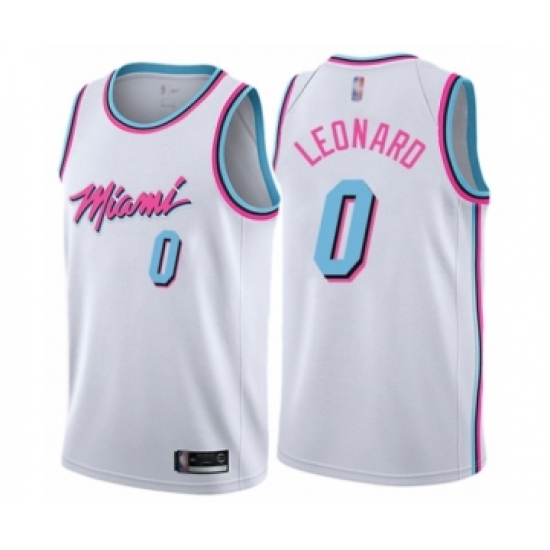 Youth Miami Heat #0 Meyers Leonard Swingman White Basketball Jersey - City Edition - Ujersey