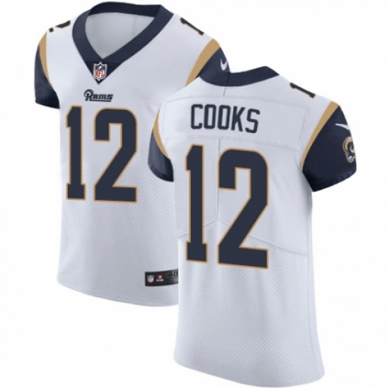 Men's Nike Los Angeles Rams #12 Brandin Cooks White Vapor Untouchable Elite Player NFL Jersey