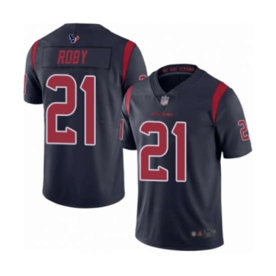 Men's Houston Texans #21 Bradley Roby Limited Navy Blue Rush Vapor Untouchable Football Jersey - Ujersey