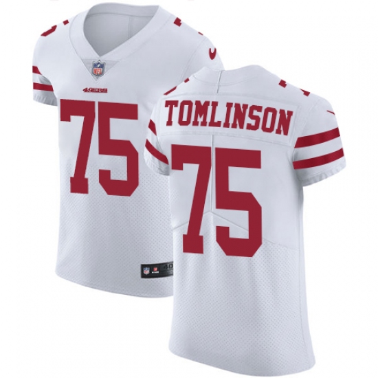 Men's Nike San Francisco 49ers #75 Laken Tomlinson White Vapor Untouchable Elite Player NFL Jersey - Ujersey