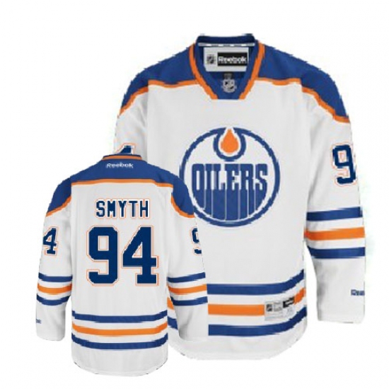 Youth Reebok Edmonton Oilers #94 Ryan Smyth Authentic White Away NHL Jersey - Ujersey