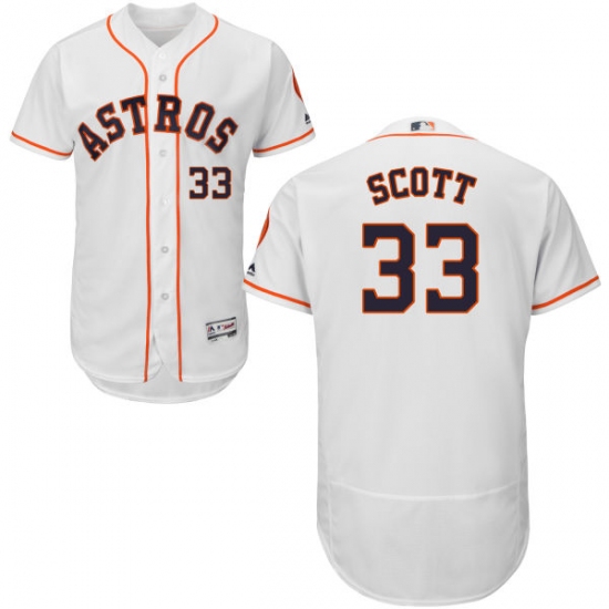 Men's Majestic Houston Astros #33 Mike Scott White Flexbase Authentic Collection MLB Jersey