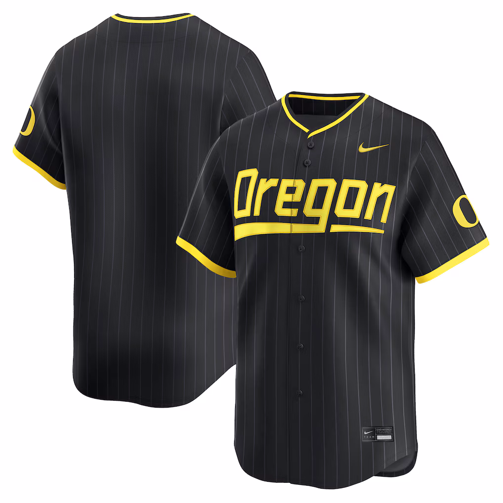 Men's Nike Black Oregon Ducks Baseball Limited Jersey - SUjersey01