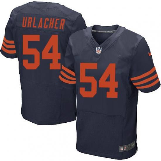 Men's Nike Chicago Bears #54 Brian Urlacher Elite Navy Blue Alternate NFL Jersey