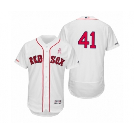 Men's Chris Sale Boston Red Sox #41 White 2019 Mothers Day flex base Jersey - Ujersey