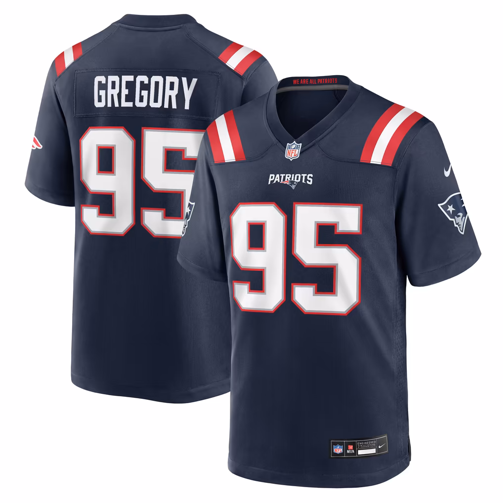 Men's New England Patriots Eric Gregory Nike Navy Team Game Jersey - Ujersey