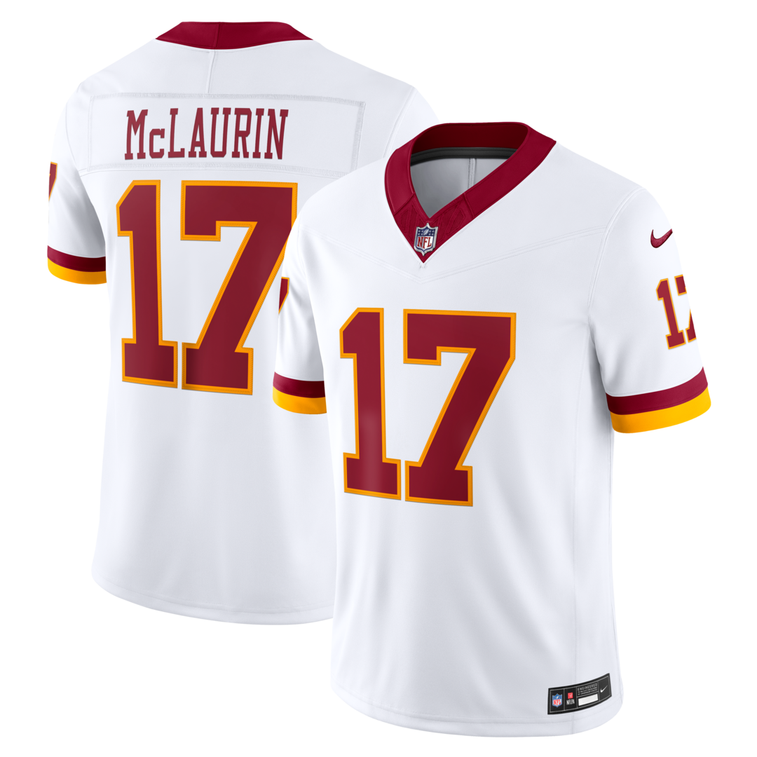 Men's Washington Commanders Terry McLaurin Nike White Vapor F.U.S.E. Stitched Limited Jersey - Ujersey