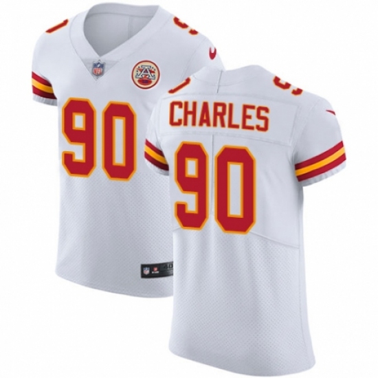 Men's Nike Kansas City Chiefs #90 Stefan Charles White Vapor Untouchable Elite Player NFL Jersey - Ujersey