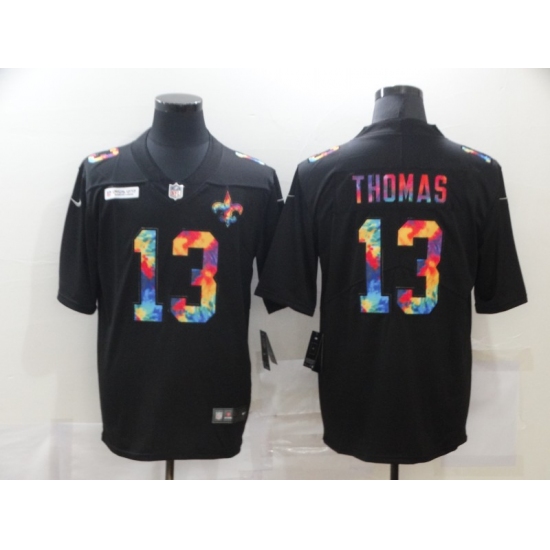 Men's New Orleans Saints #13 Michael Thomas Rainbow Version Nike Limited Jersey - Ujersey