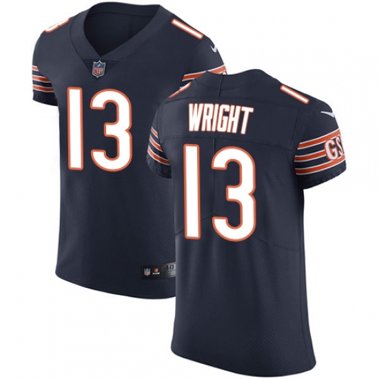 Men's Nike Chicago Bears #13 Kendall Wright Navy Blue Team Color Vapor Untouchable Elite Player NFL Jersey - Ujersey