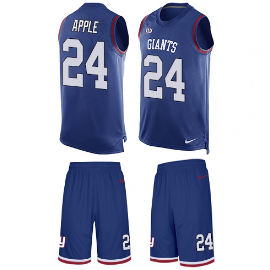 Men's Nike New York Giants #24 Eli Apple Limited Royal Blue Tank Top Suit NFL Jersey - Ujersey