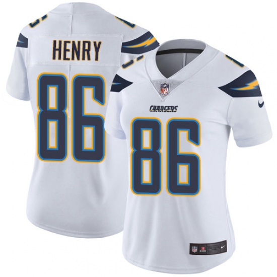 Women's Nike Los Angeles Chargers #86 Hunter Henry White Vapor Untouchable Limited Player NFL Jersey - Ujersey