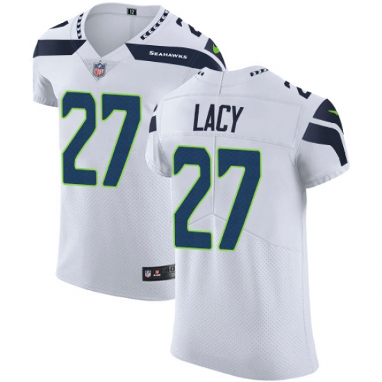 Men's Nike Seattle Seahawks #27 Eddie Lacy White Vapor Untouchable Elite Player NFL Jersey - Ujersey