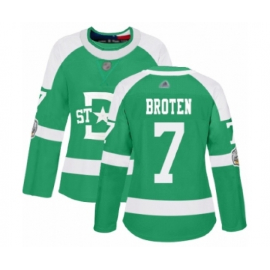 Women's Dallas Stars #7 Neal Broten Authentic Green 2020 Winter Classic Hockey Jersey - Ujersey