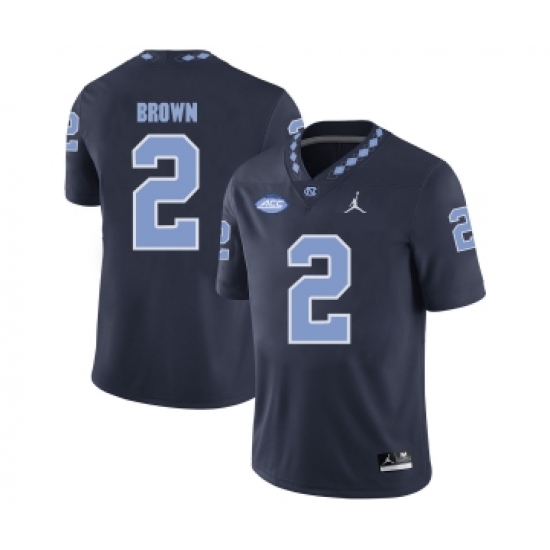 North Carolina Tar Heels 2 Larry Brown Black College Football Jersey - Ujersey