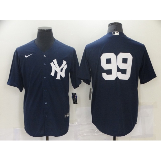 Men's New York Yankees #99 Aaron Judge Authentic Navy Blue Nike Jersey - Ujersey