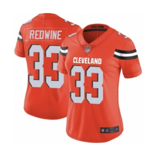Women's Cleveland Browns #33 Sheldrick Redwine Orange Alternate Vapor Untouchable Limited Player Football Jersey - Ujersey