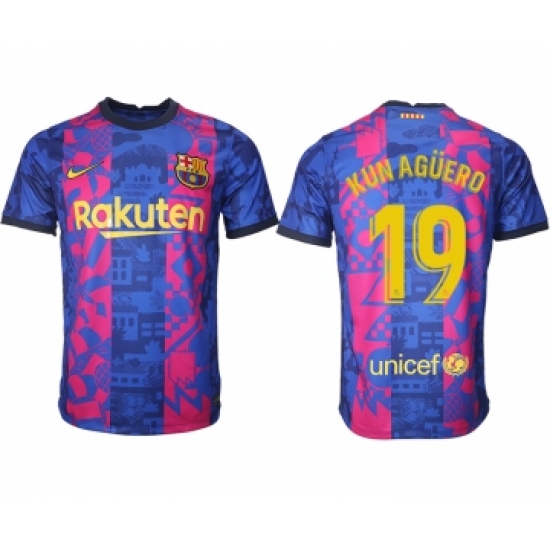 Men 2021-2022 Club Barcelona blue training suit aaa version 19 Soccer Jersey